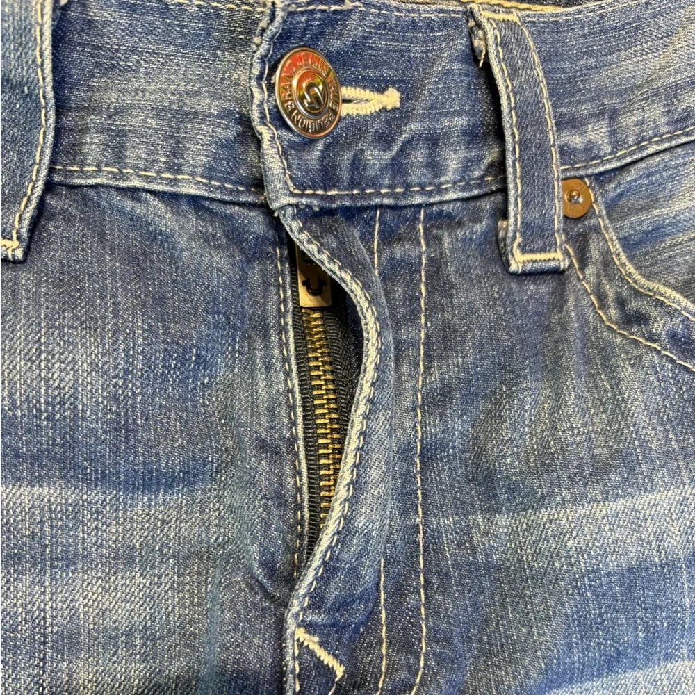 True Religion Men's Bootcut Blue Jeans